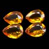 4 Pcs 36.45 Ct Yellow Sapphire Pear Cut Natural CERTIFIED Loose Gemstone Lot SD-06