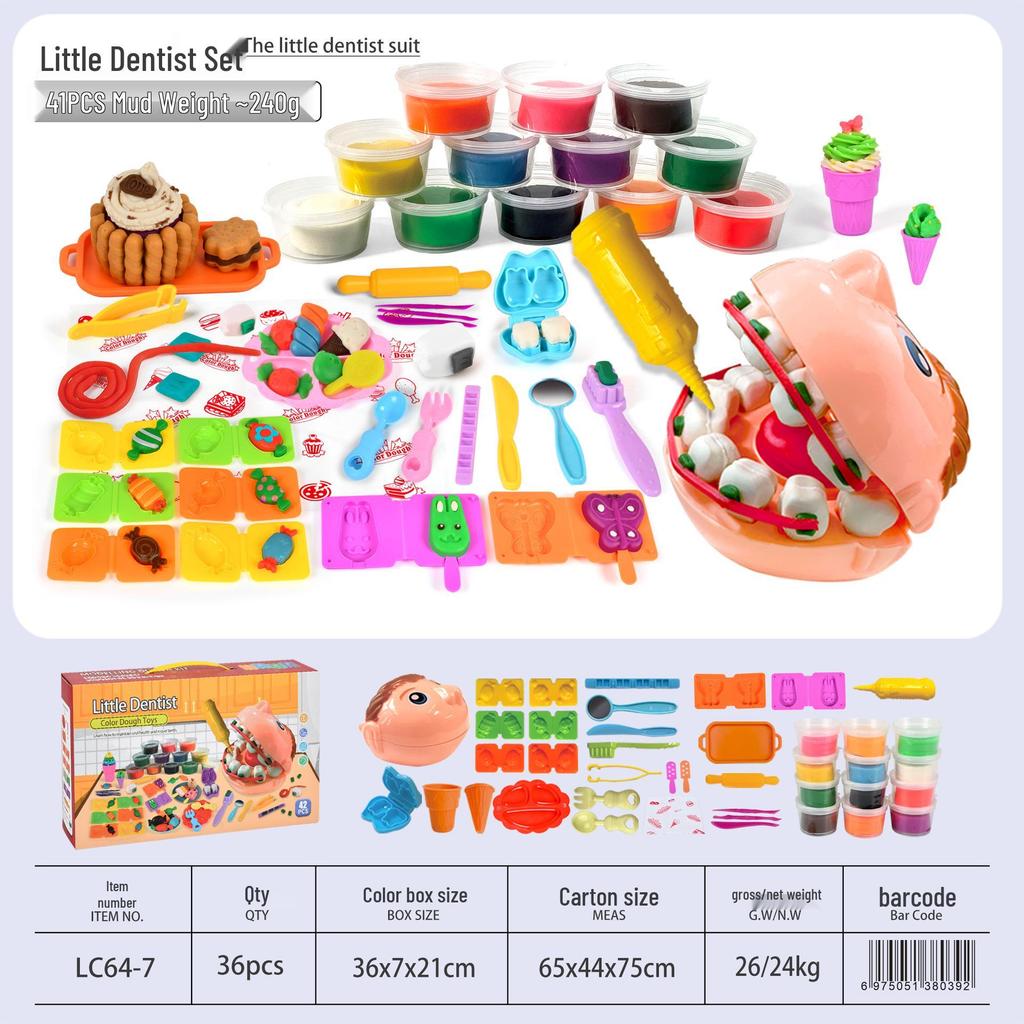 Wheat Clay Burger & Ice Cream Maker DIY Play-Doh Toy Set for Kids Ages 6+