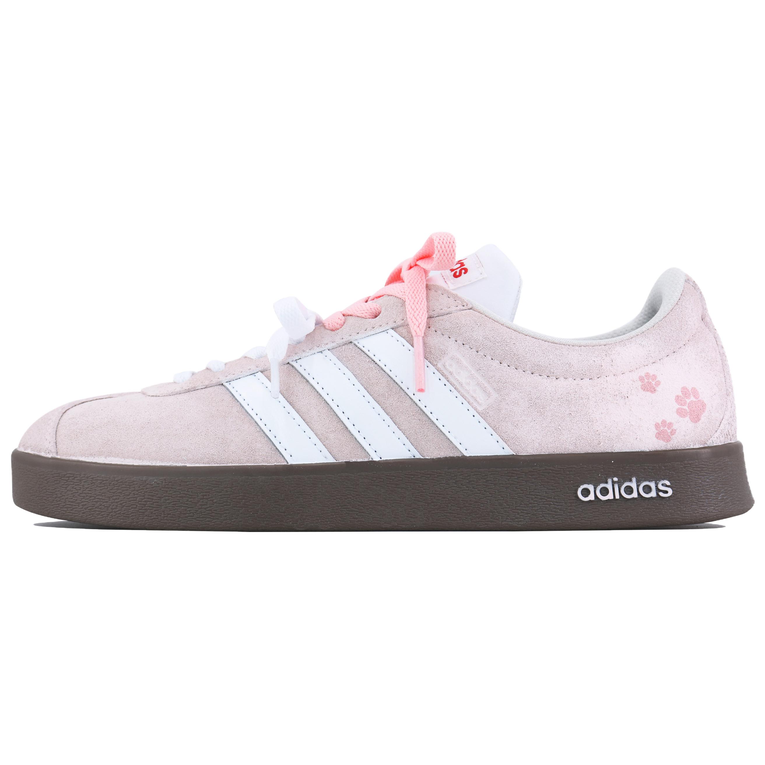 

Adidas VL COURT 2.0 Lifestyle Leather Cushioning, Wear Resistant Low top Skateboard Shoes Unisex Pink HQ1802(Team1798-) 39⅓