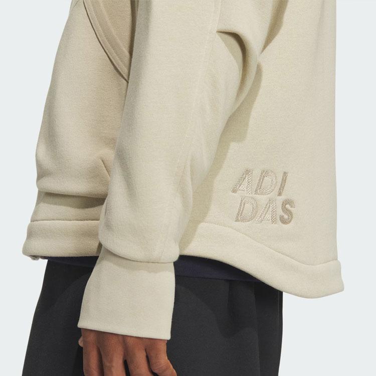 Adidas All Szn Oversized Cardigan Solid Color Letter Logo Embroidery Detail Long Sleeve Knit Sweater Men cardigans Prairie-Brown IY4281