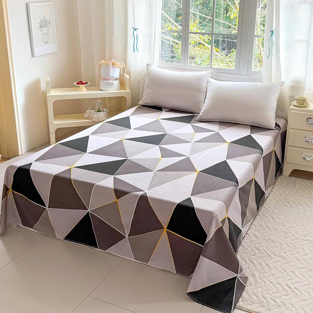 Double Person Cotton Bed Sheet for Summer - Skin-friendly, Student Dormitory Bedding