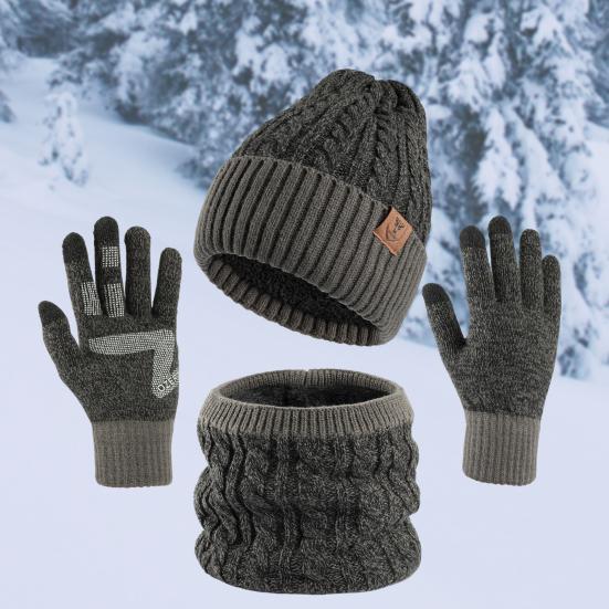 

Yousheng Knitted Hat Gloves Winter Beanie Hat Scarf Touchscreen Gloves Set for Men Women Knit Fleece Lined Beanie Neck Warmer for Outdoor