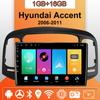 Car Radio Android Auto Carplay For Hyundai Accent 2006-2011 Multimedia Player Head Unit Stereo GPS Navigation BT WIFI 1+16GB