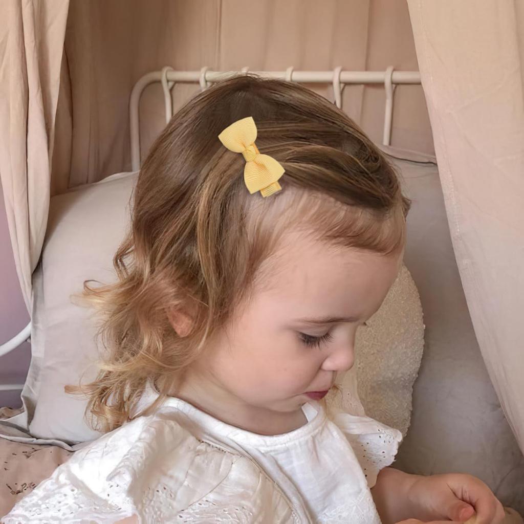 10/20 Pcs Boutique Tiny Baby Bows Grosgrain 2" Hair Bows Non-Slip Full Lined Alligator Clips for Baby Girls Toddlers