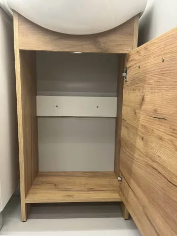 Szafka łazienkowa Frigo dąb złoty z umywalką 45 cm