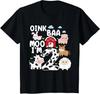 Kids Oink Baa Moo I'm 2 Farm Animals 2nd Birthday for Kids T-Shirt