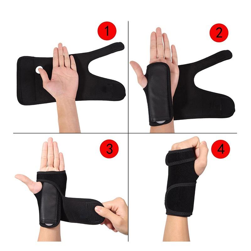 Cod Wrist Support Pain Relief Metal Wrist Brace Wrist Splint Adjustable Wrist Thumb Stabilizer Immobilizer Strap