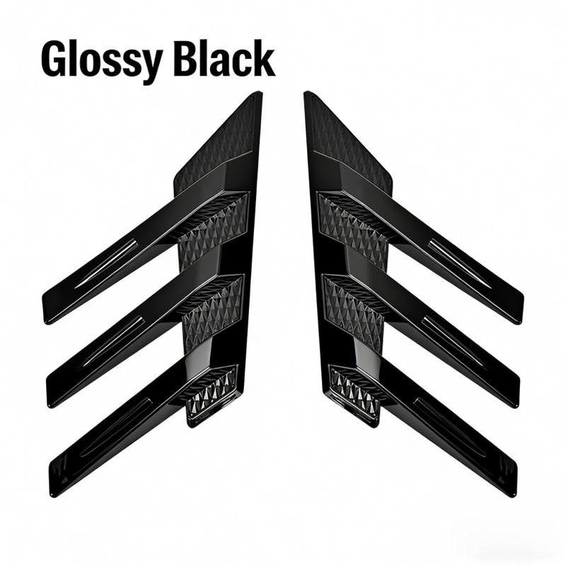 Car rear window sunshade trim, racing-style DIY decal, self-adhesive body modification sunshade exterior accessory чёрный