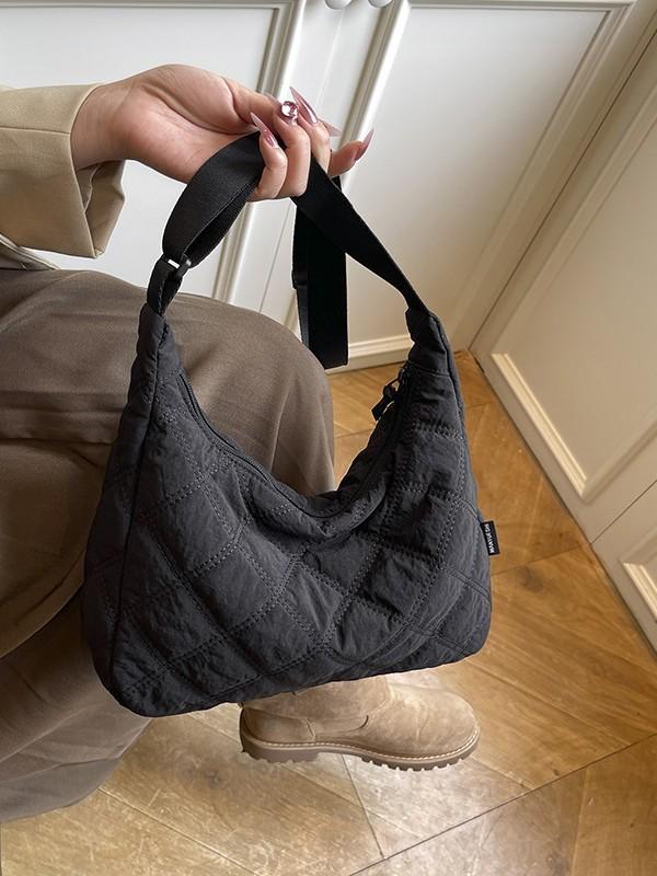 Nylon Casual Small Crossbody Bag For Women With Zipper Pocket And Adjustable Strap