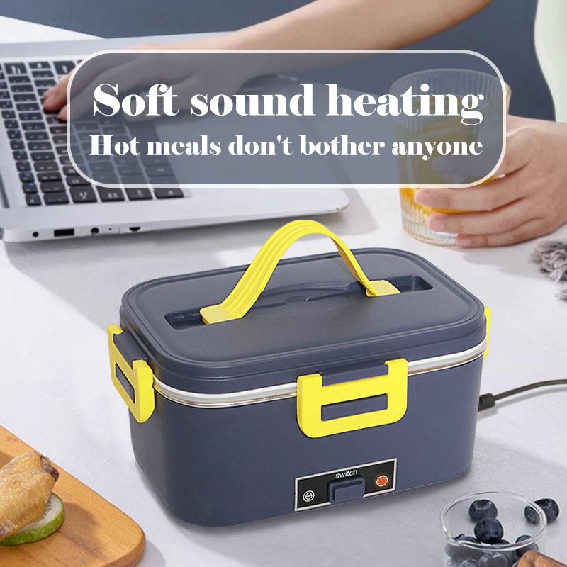 New 80W Car Electric Lunch Box Portable Heating Water Free Heating Insulated Lunch Box Household Car Electric Lunch Box.