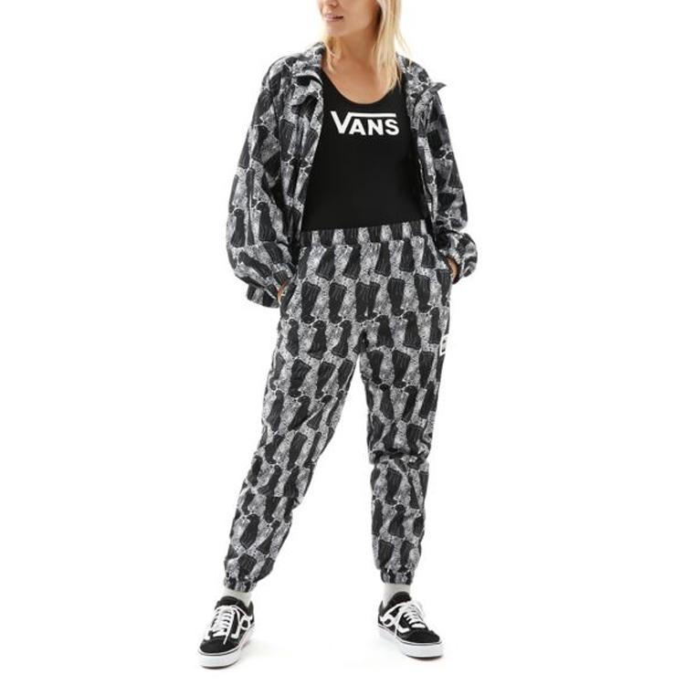 Vans X Opening Ceremony Collaboration Printed Casual Jogger Pants Women Bottoms Black VN0A5FRRPQE
