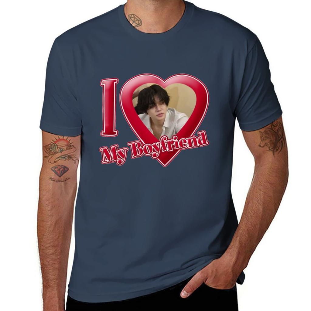 New Yeonjun TXT I love my boyfriend TShirt korean fashion cute tops plus size tops Tshirt men