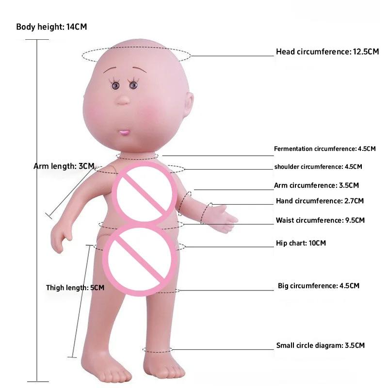 14cm Mini Potato Doll 5 Movable Joints Diy Vinyl Cute Dolls Toys Naked Baby Small Potato Doll Diy Dressing Doll Home Decoration