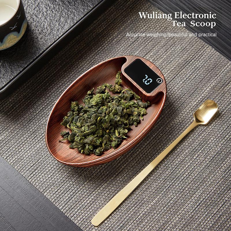 1Pc Coffee Bean Electronic Scale Bean Tray Scale 0.1G High-Precision Walnut Small Solid Wood Italian Coffee Scale