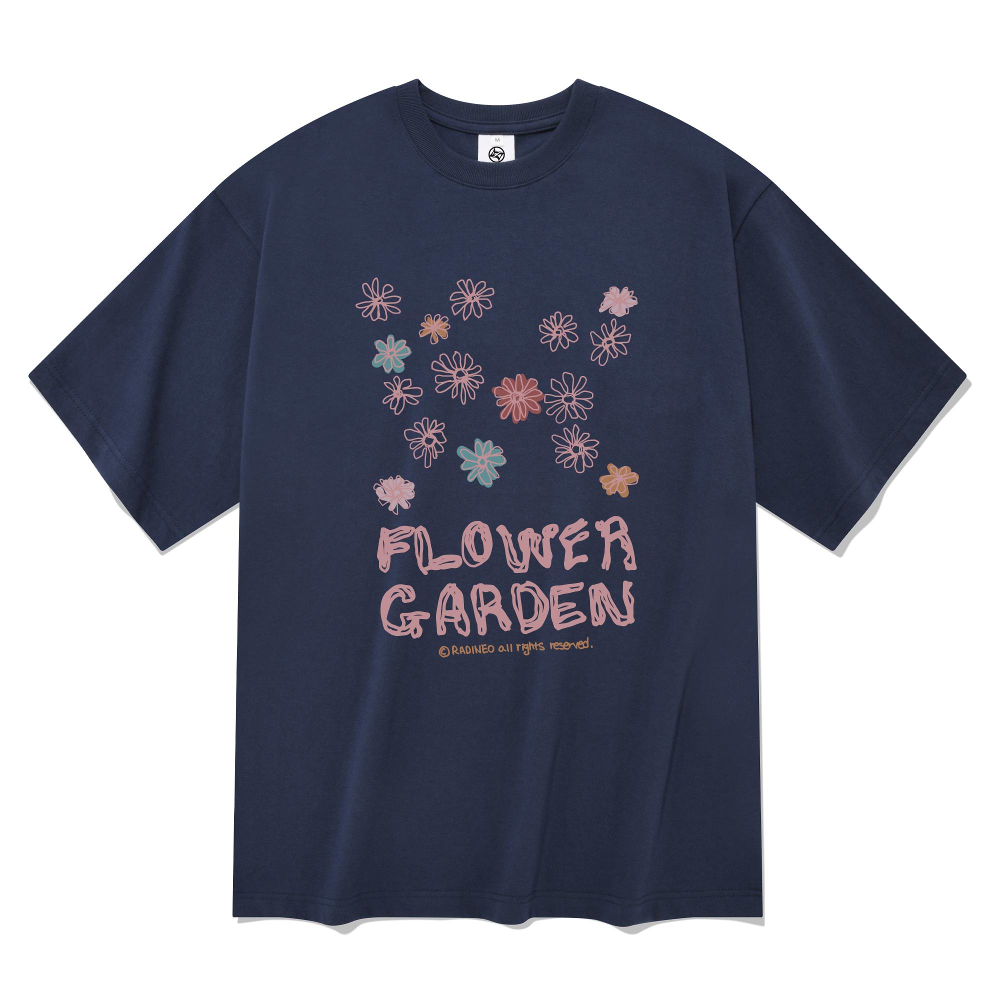 Radineo Flower Garden Short Sleeve T-Shirt Navy Navy (Navy)/S