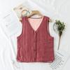 Haosangyuan Warm Mulberry Silk Embroidered Vest for Autumn and Winter