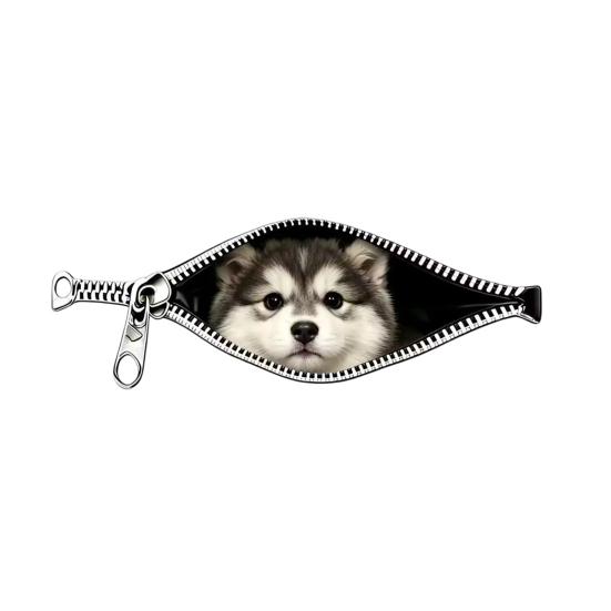 Creative Zipper Car Stickers Weatherproof Scratch Cover Decal High-Definition Printing Realistic Patterns Easy To Apply and Remove Sticker Decoration