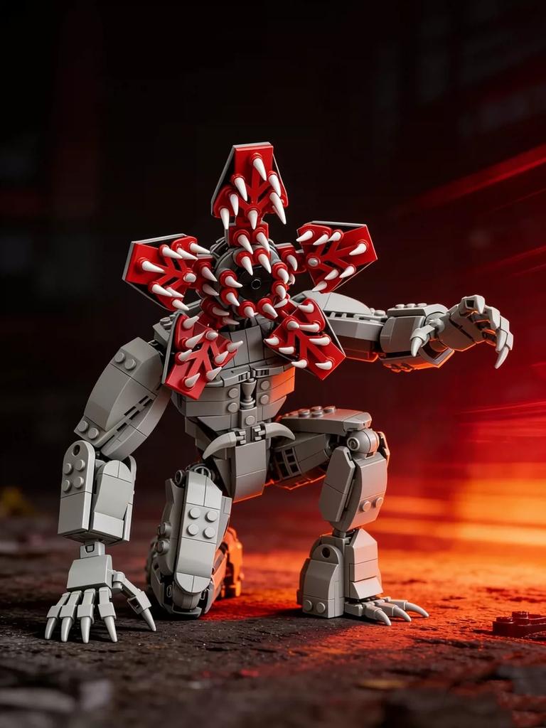 .Heiße TV-Fleischfressende Pflanze Riesen Teufel Demogorgon Vecna Modell Bausteine Ziegel Konstruktionsspielzeug für Kinder Halloween Geschenke