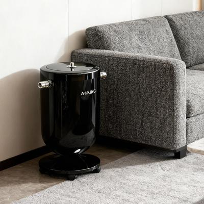 Abgedeckter Abfallkorb, Mülleimer und Räder, Großer offener Eimer, Beweglicher Mülleimer