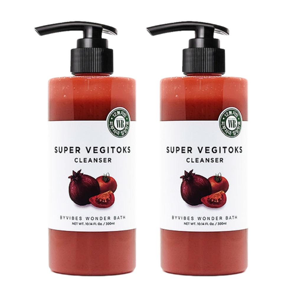 WONDER BATH Vegitoks Cleanser Red Deep Pore Detox Bubble Cleanser 300ml x2