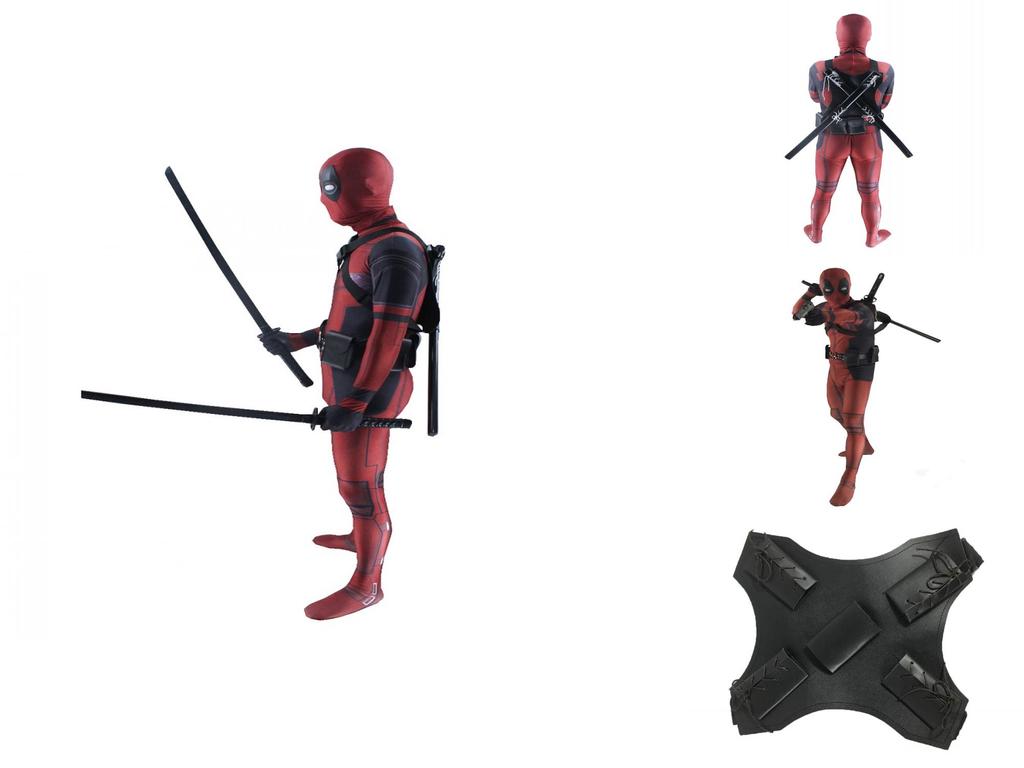 Fantástico Fato de Spandex de Corpo Inteiro Deadpool em Lycra com Tecido Respirável