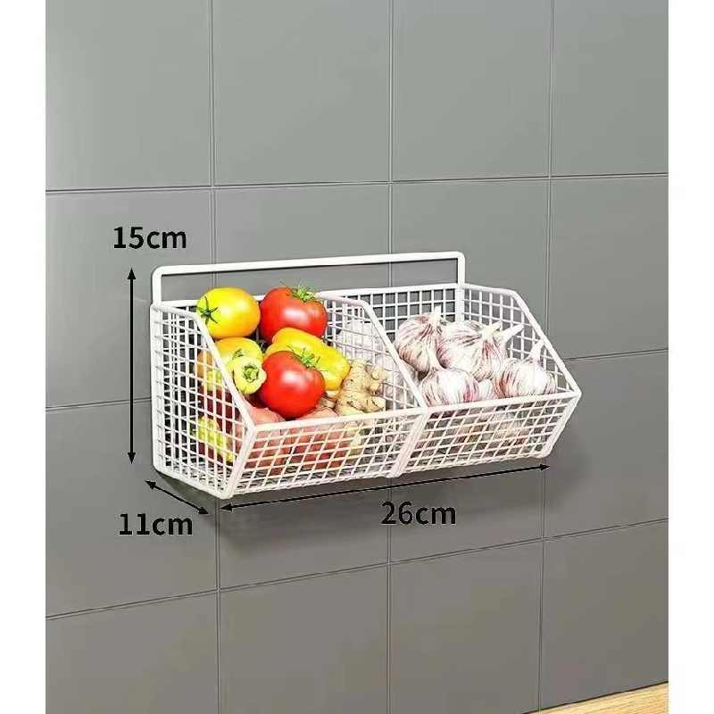

Condiments Utensils Kitchen Organizer Rack Wall Hanging Storage Plate Tools 26*15*11cm білий
