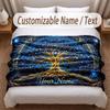 Tree of Life Theme Soft Blanket Personalized Custom Name Text Print Warm Blanket Home Sofa Bedroom Decor