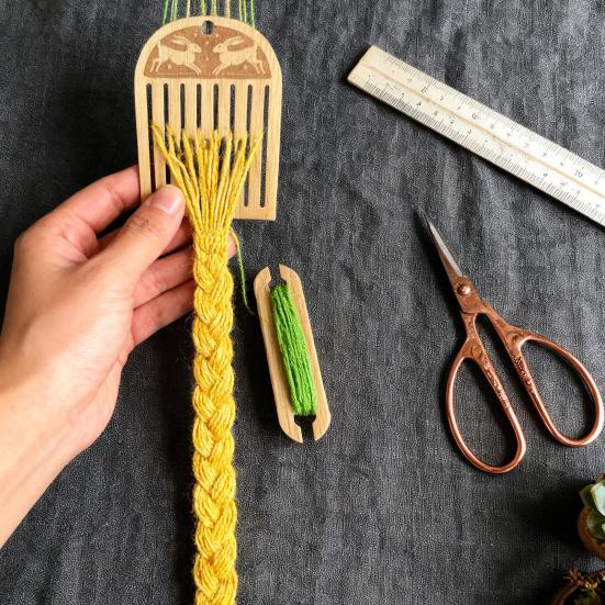 Rigid Heddle Backstrap Loom Kit Small Wooden Belt Weaving Tools Beginners Bracelets Bags Belts Camera Straps Bandweaving Shuttle Kit