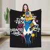 Super Soft Dispatch Game Character Collage  Throw Blanket Premium Fleece Flannel Lightweight  Bed Blanket Cozy Fluffy Blankets