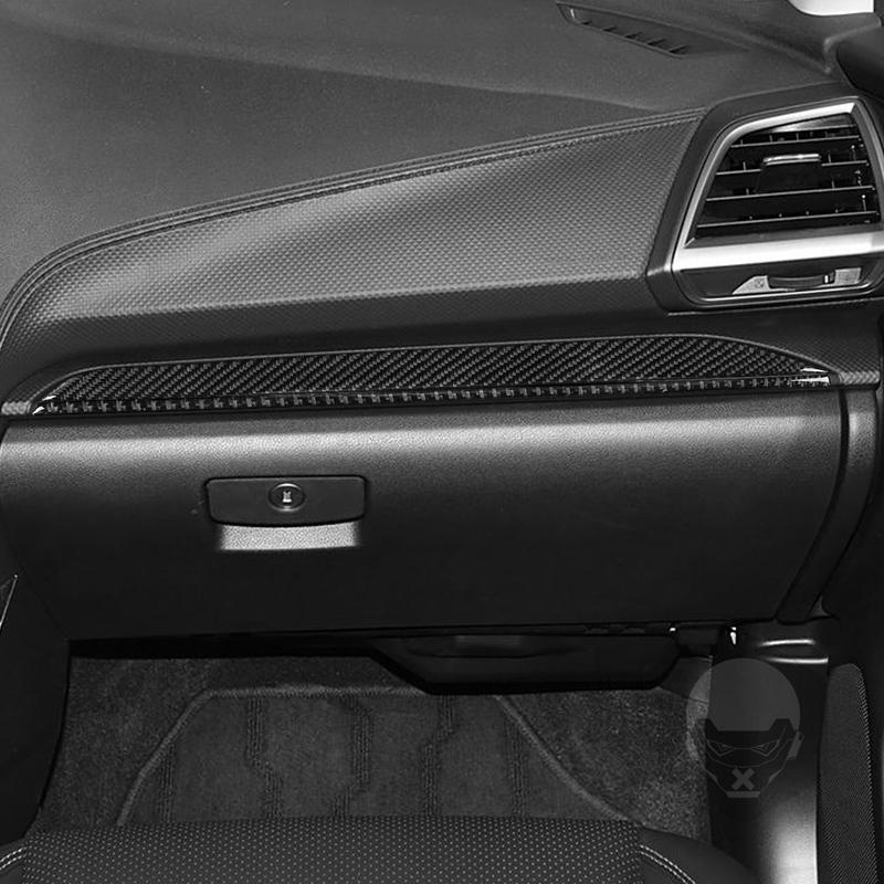 Real Carbon Fiber Car Accessories Passenger Dashboard Cover Soft Sticker For Subaru Forester SK 2024