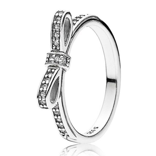 Original 925 Sterling Silber Klassischer Daisy Flower Band Ring Prinzessin Wishbone Ring für Frauen Modeschmuck 8