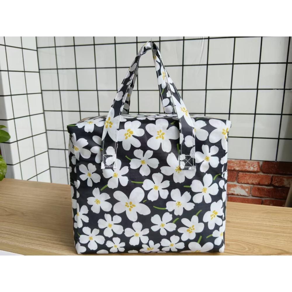 Oxford 4 Pockets Cooler Bag, Portable Handheld Insulated Lunch Bag, Outdoor Picnic Thermal Food Carrier