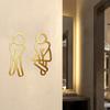 Men Women Bathroom Sign 2D Acrylic Restroom Door Sign Business Restaurant Office Hotel Washroom Wall Gender Identification Signage