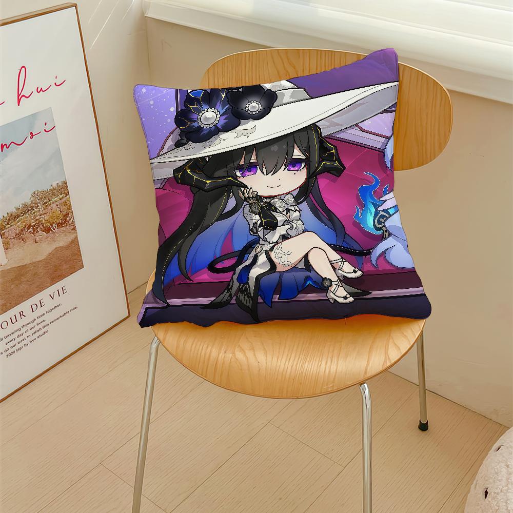 Game Honkai Star Rail The Dahlia Q cushion cover Pillow Cover Decoration Room Home Sofa living Office Car Nordic Simplicity