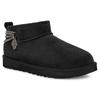UGG Klassische Ultra Mini Wildleder Warm Rutschfest Vielseitig Mode Knöchel Schneestiefel Damen Stiefel Schwarz 1117933-BLK