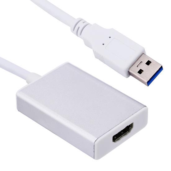 USB 3.0 To HDMI Converter Cable Display Graphic Adapter for PC HD 1080P (White)