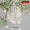 2026 Christmas Glitter Snowflake Acrylic Pendants for Tree Decoration