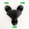 Tee Oil Pipe Joint , Block Y  Adapter Fittings Adaptor  Male Thread AN4 AN6 AN8 AN10 Aluminium Fuel Oil Hose Fitting Pipe Joint
