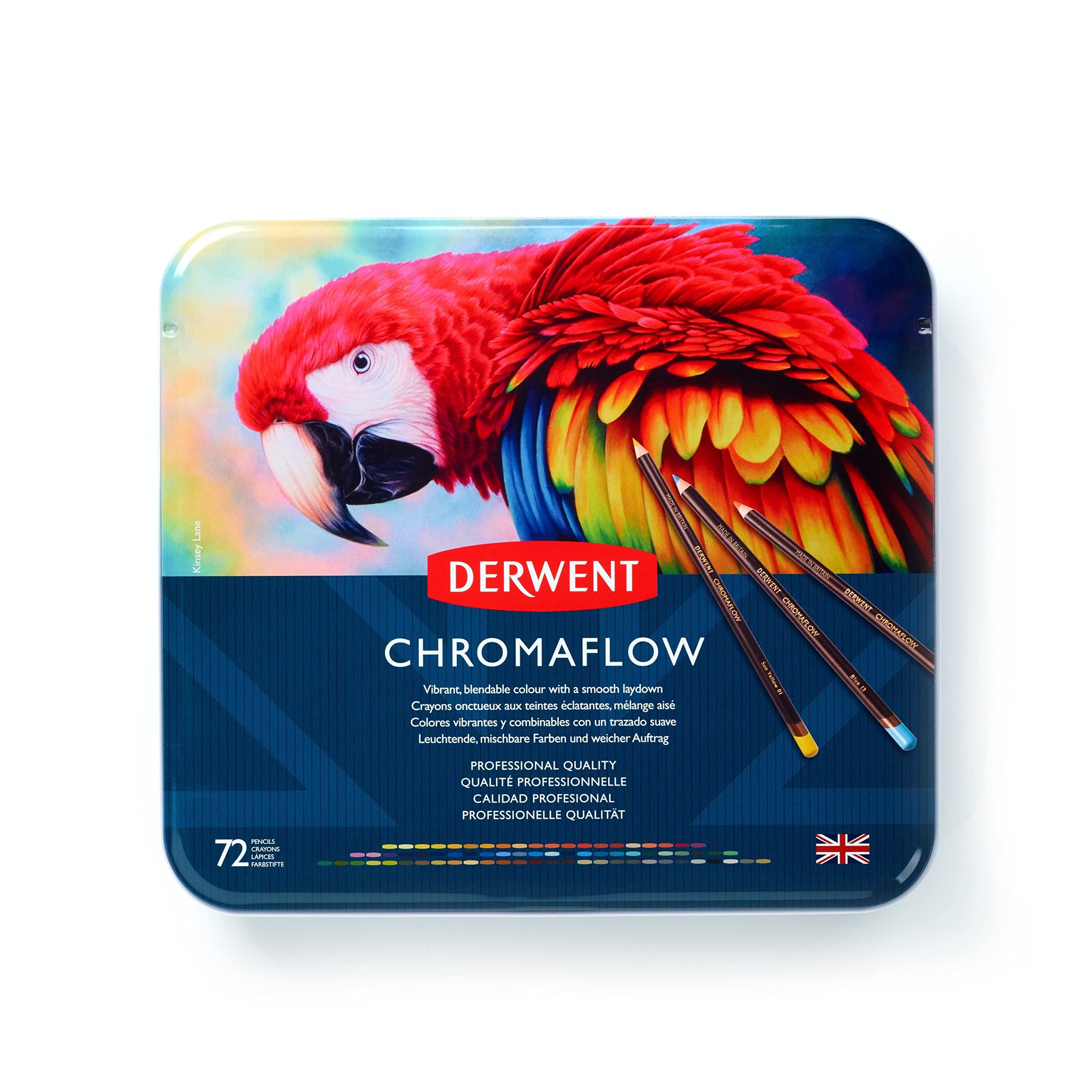 

[Official Japanese Product] Derwent Chromaflow Oil-Based Colored Pencils, 72-Color Set, 2306014