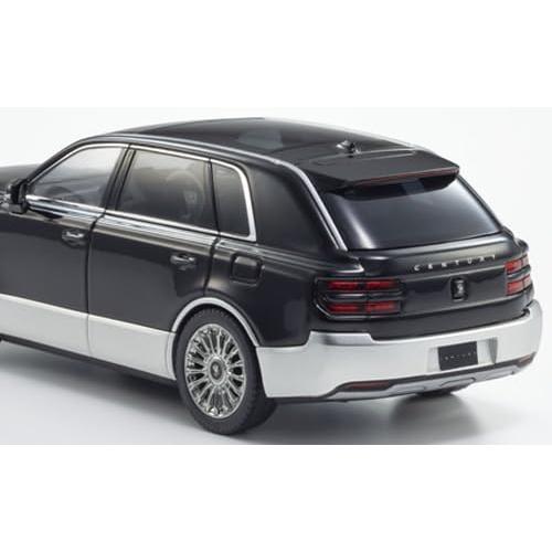 Kyosho Original 1/43 Toyota Century (Rinpo) Schwarz/Silber mit Fromage-Innenraum Vollständig montiertes Modellauto KS03926BS