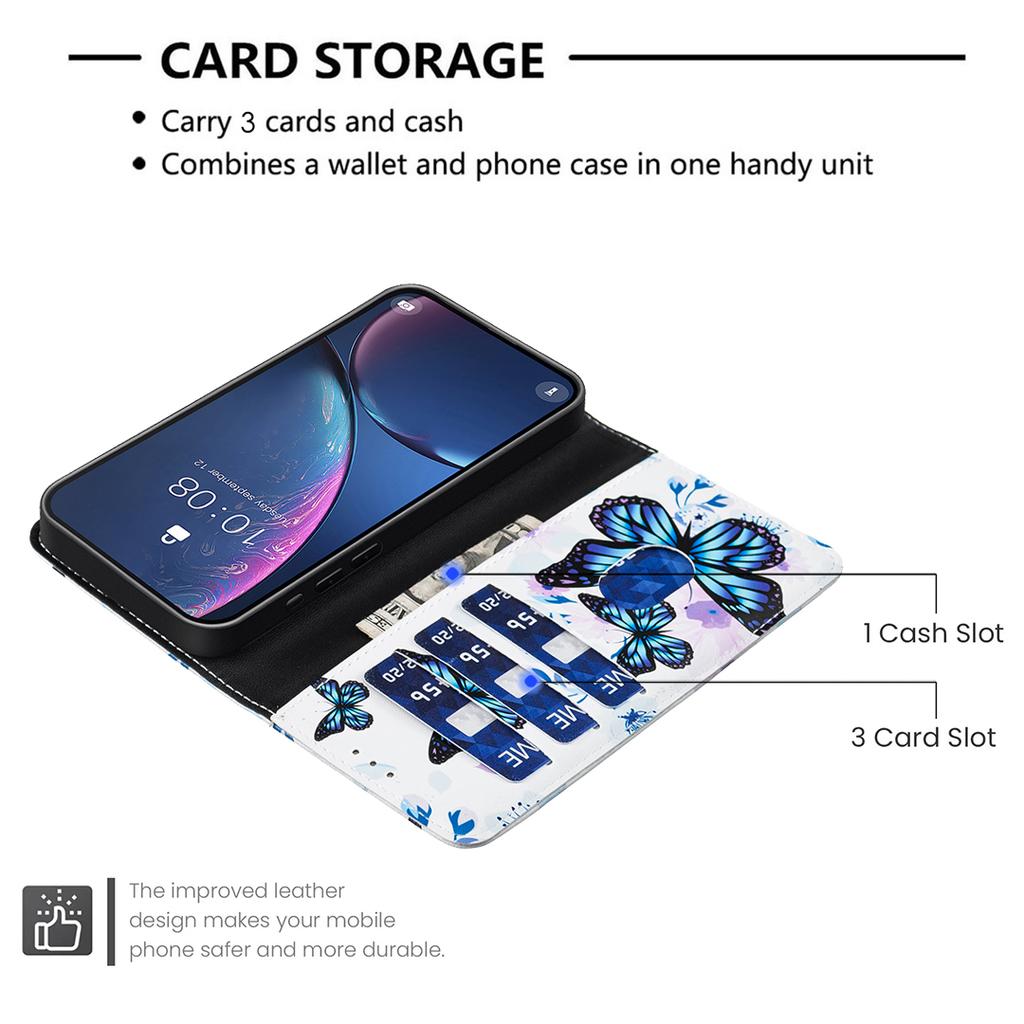 For Xiaomi Series Leather Cases Flower Butterfly Painted PU Protectiver Flip Cover with Card Holder Magnetic Closure Kickstand For Xiaomi Poco F7 X7