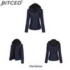BITCED Hooded Leather Jacket Two-Piece Set with Detachable Lining Plus Size Leather Jacket for Women Spring/Autumn Outerwear