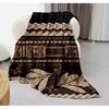 Black Samoan-Hawaiian pattern Blanket for Sofa Bed Travel Camping Living Room Office Conditioning Blanket for All Seasons Gifts