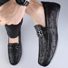 Fashion Men's Genuine Leather Loafers Comfortable Casual Dress Shoes for Men Breathable Soft Sole Flats Classic Slip-On Walking Shoes
