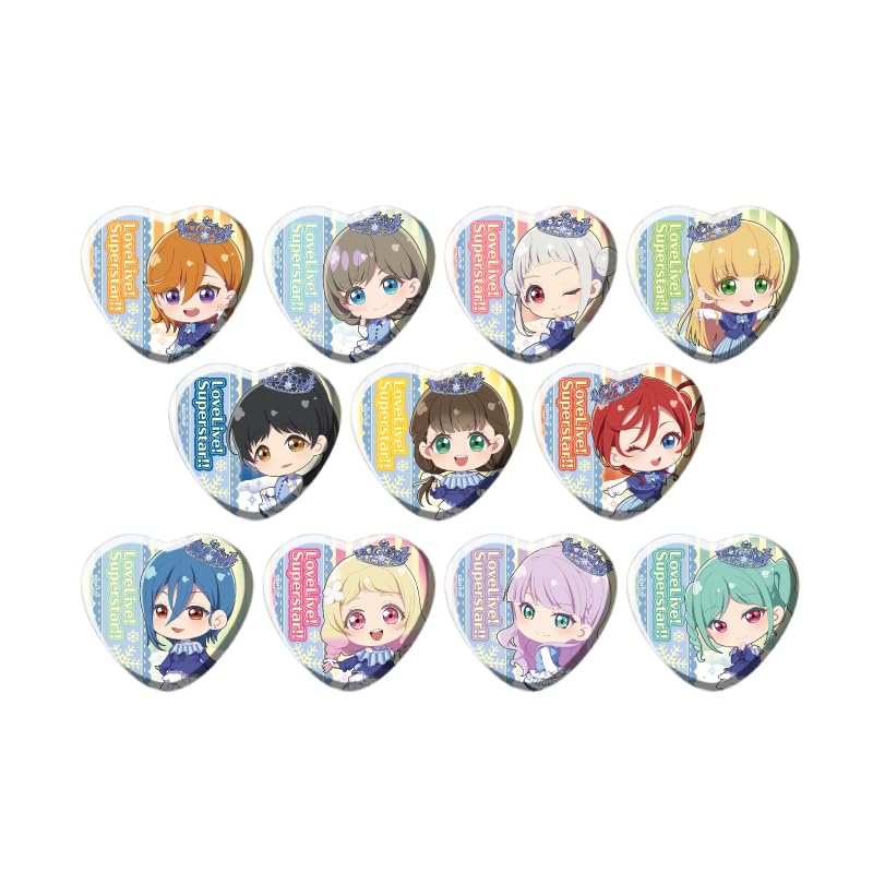 

Love 06 Snow Dome Character Can Badge Box Live! Superstar!! ver. [Mini Illustration] Heart-shaped 11-piece