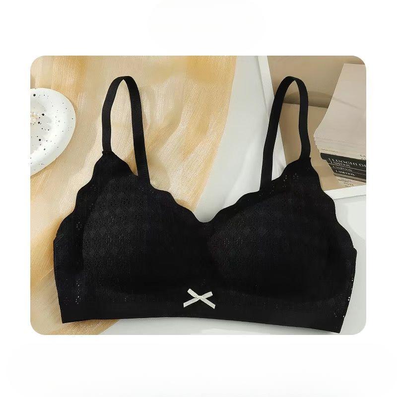 

Кружевной дышащий бесшовный бюстгальтер для женщин, пуш-ап, без косточек, с боковой поддержкой груди, против обвисания, тонкий стиль для лета, нижнее белье без спинки 40/90