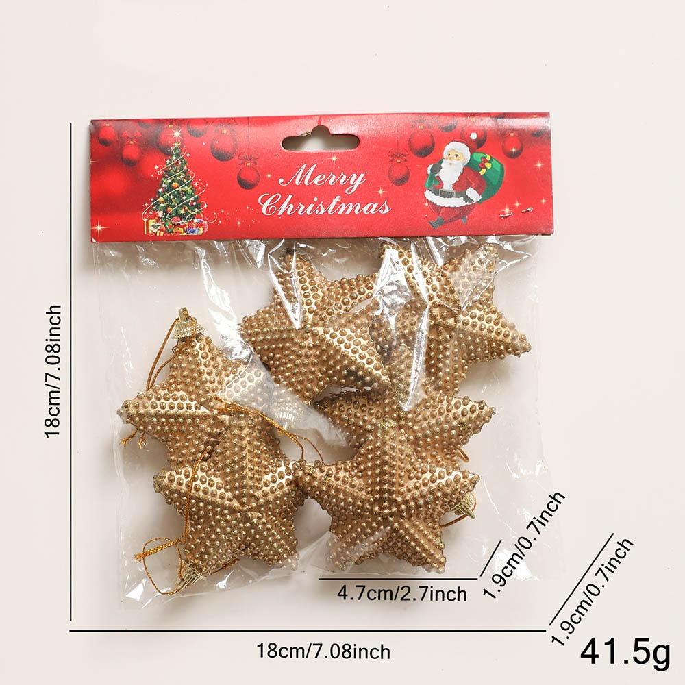 5 st 3/6 st Julmålad Tallkotte Målad Plasttallkotte Hängande Hänge Hängande Stjärna Julgransdekoration