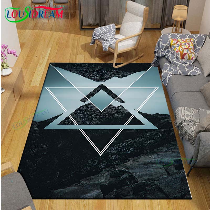 Nordic Viking Mythology Symbols Carpet Room Decor Floor Mats Bedroom Yoga Mat Photography Props Area Rug Birthday Gift