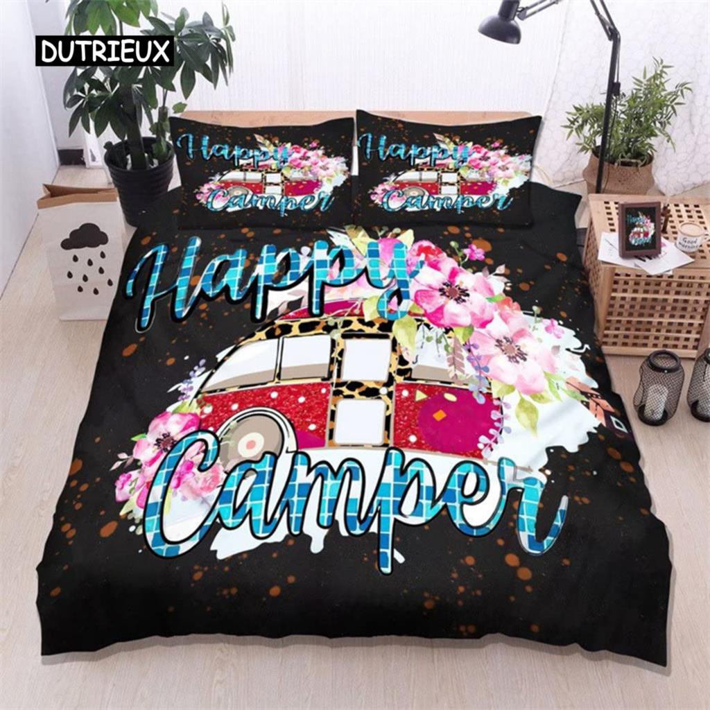 

Пододеяльник для автомобиля для кемпинга, комплект постельного белья с изображением мультяшных животных, чехол для кемпинга, полный размер King, для подростков, подарки для взрослых US Queen(228x228cm)