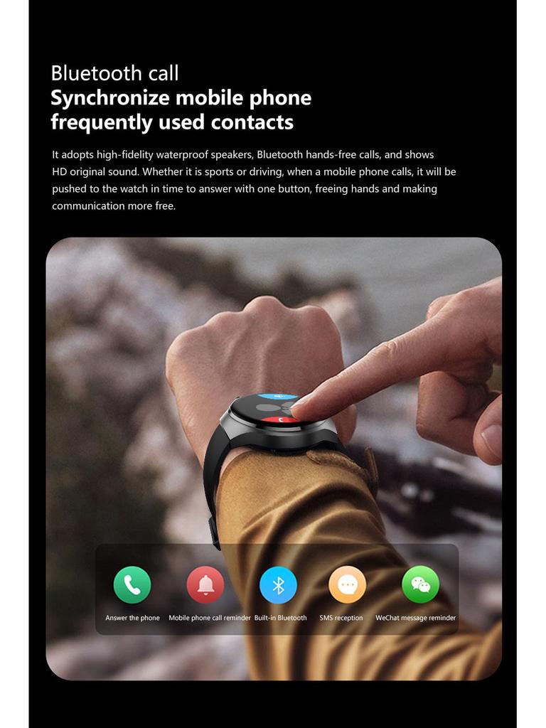 GT4PRO Waterproof Bluetooth Smartwatch with Voice Assistant
